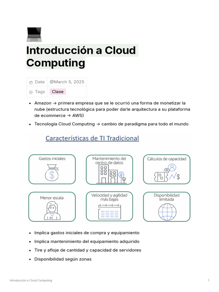 Introducción a Cloud Computing y AWS | PDF | Computación en la nube ...