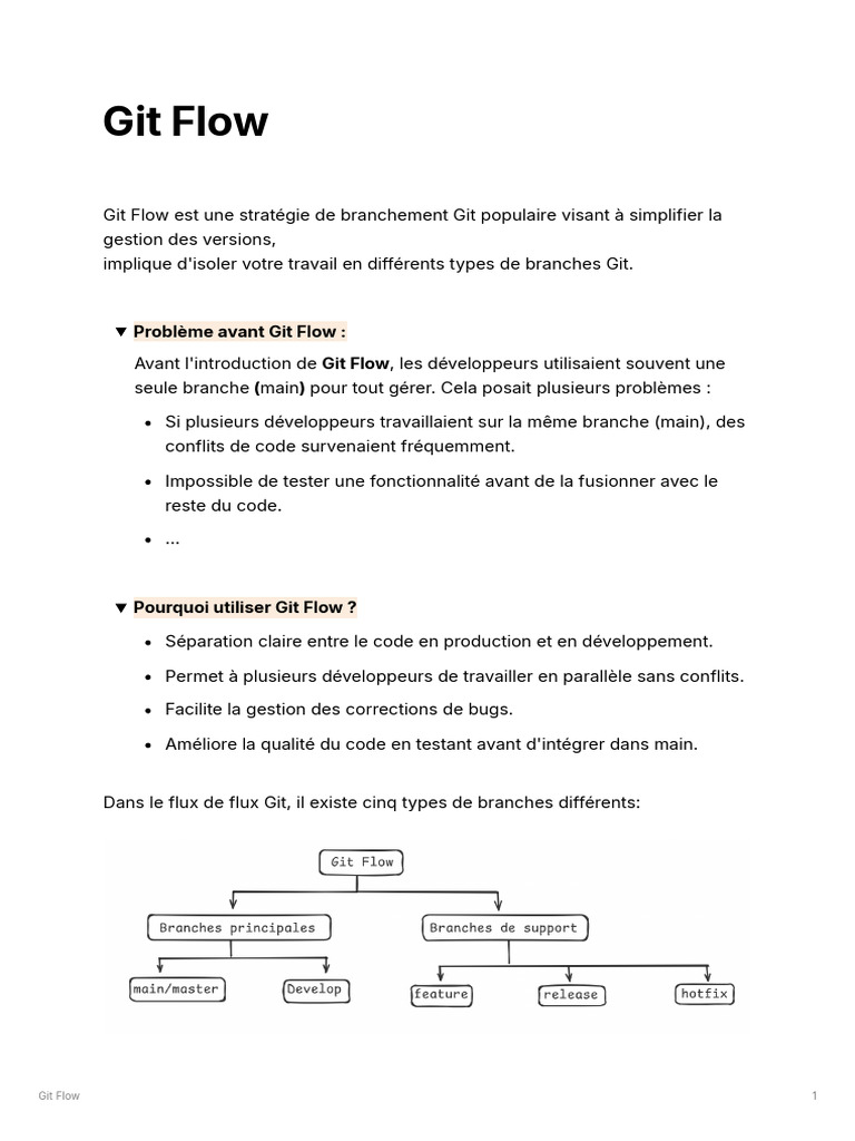 Introduction à Git Flow et gestion des branches | PDF | Bug ...