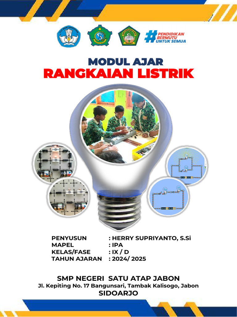 Contoh Modul Ajar Deep Learning Mapel IPA Kelas 9 Rangkaian Listrik | PDF