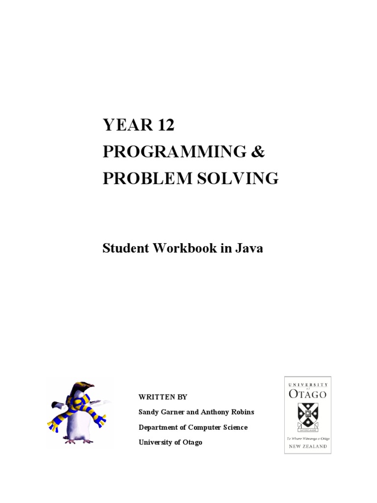 Java Workbook PDF Data Type Algorithms