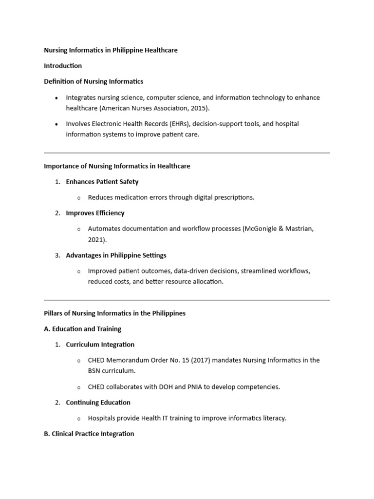 7 Nursing Informatics Literacy (Focusing PH Current Status) | PDF ...