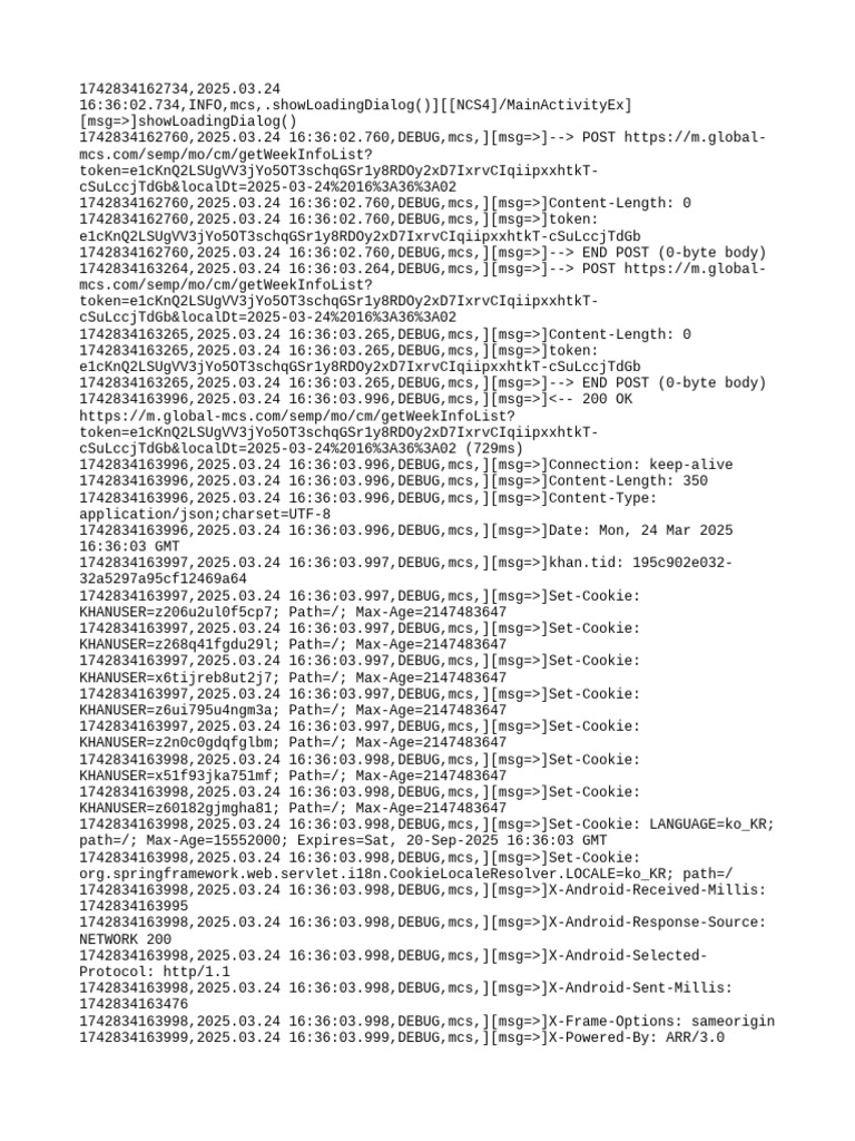 API Request Logs for March 2025 | PDF | Software Engineering | Computer ...