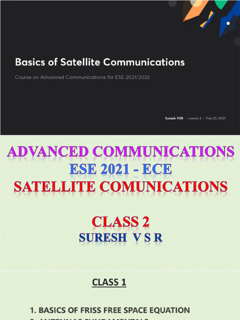 Basics of Satellite Communications With Anno | PDF