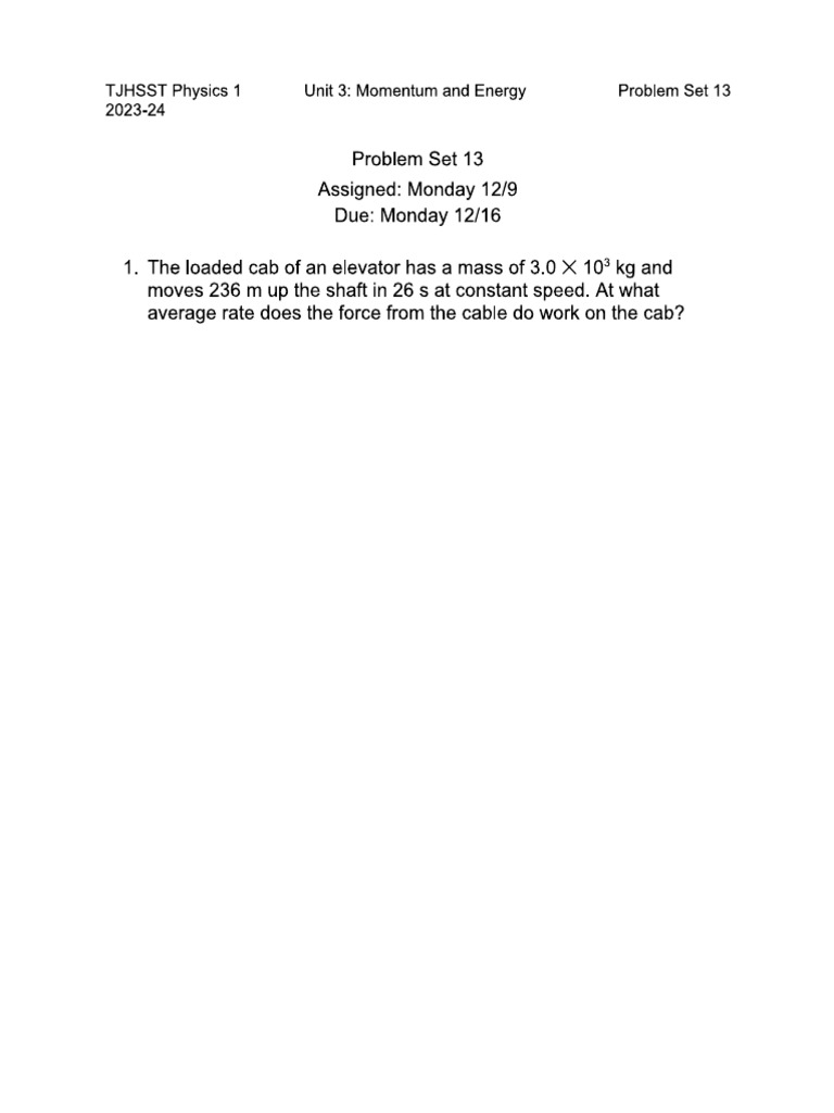 Physics+1+PS 13 | PDF