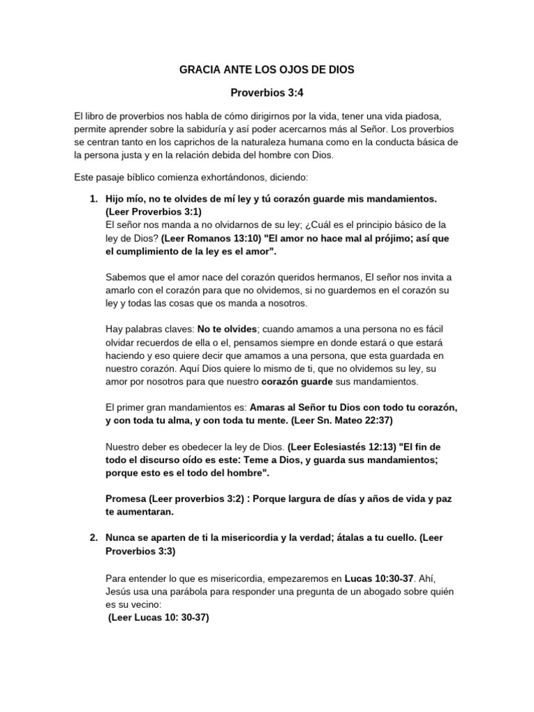 Gracia Ante Los Ojos de Dios | PDF | Amor | Pecado