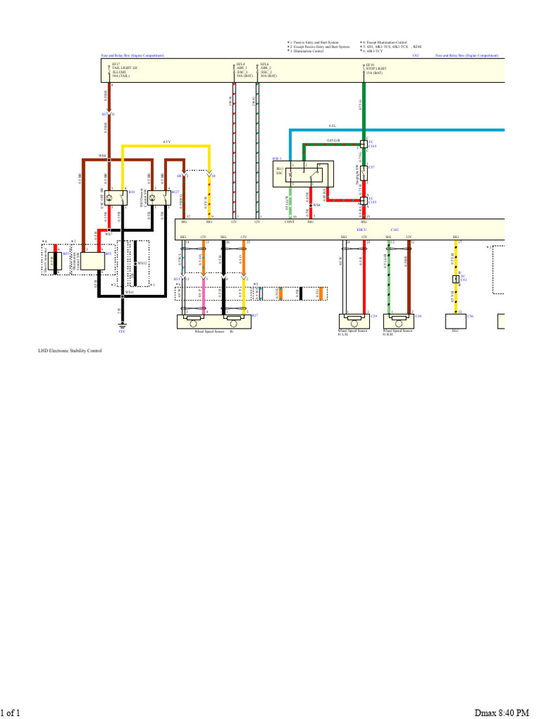 LHD Electronic Stability Control Wiring | PDF | Vehicle Parts ...