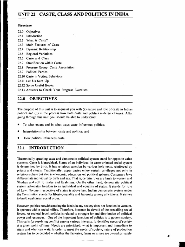 Caste and Politics in India Explained | PDF | Caste | Social Stratification