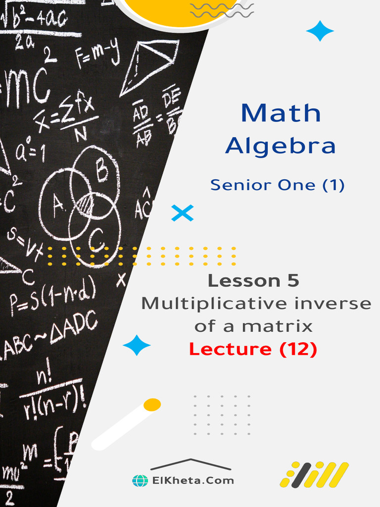 S1 - Math - EN - Algebra - L5 | PDF | Matrix (Mathematics ...
