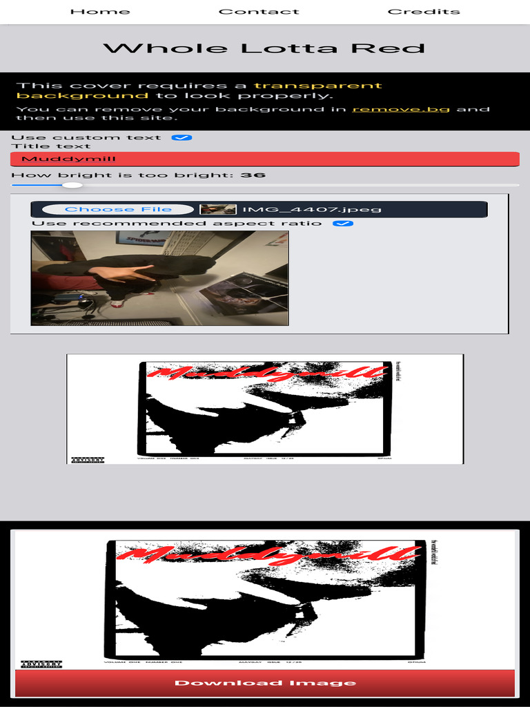 Whole Lotta Red Cover Generator | PDF
