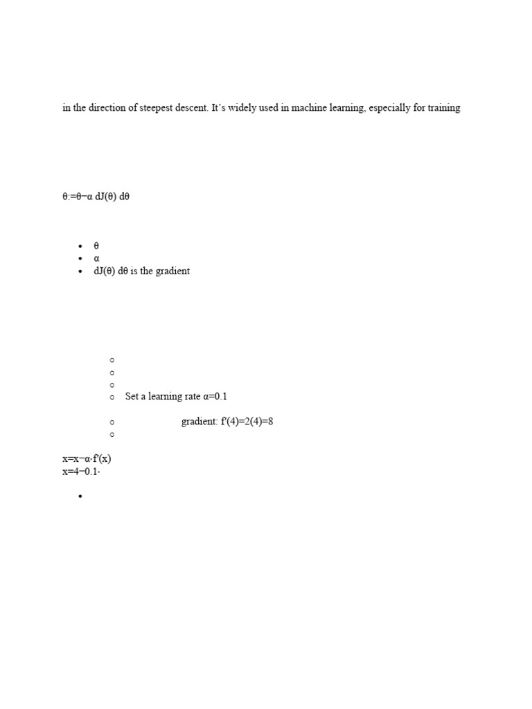 Gradient Descent Explained with Example | PDF | Artificial Intelligence ...