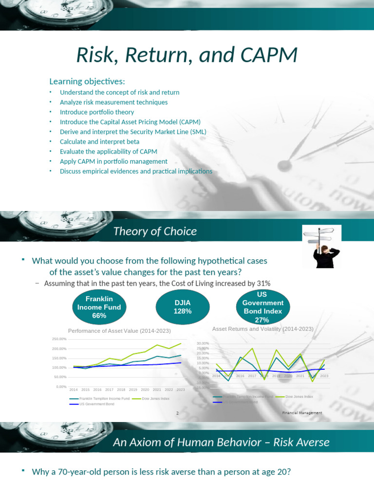 FINA2010+5A+Risk+Return 2C+CAPM 2C+and+Efficient+Market | PDF | Cost Of ...