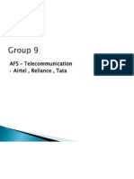 AFS - Telecommunication Airtel, Reliance, Tata