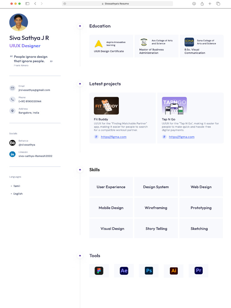 Ui Ux Resume | PDF