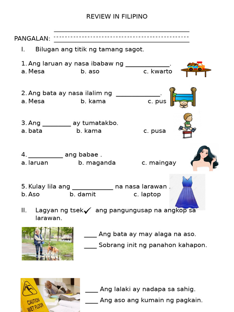 REVIEW IN FILIPINO | PDF