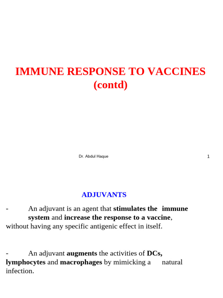 28 Immune Response To Vaccines 2 | PDF | Antigen | B Cell