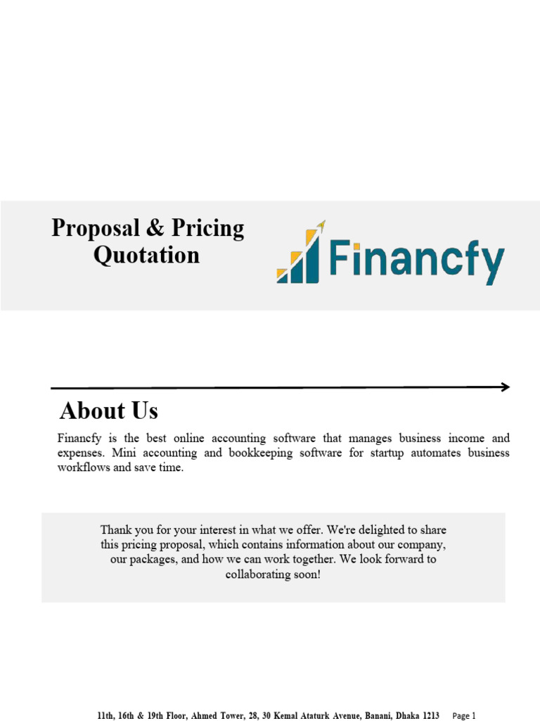 Proposal Financfy - Construction Aid and Logistics LTD | PDF ...