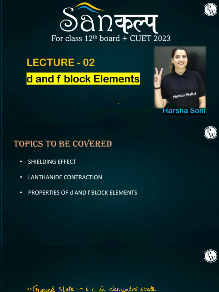 D & F Block 02 - Class Notes - Sankalp 2023 | PDF