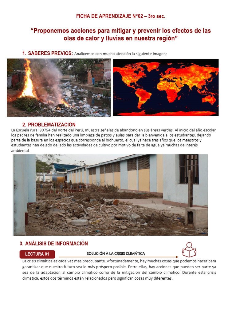 Acciones para Mitigar Olas de Calor y Lluvias | PDF | Mitigación del ...