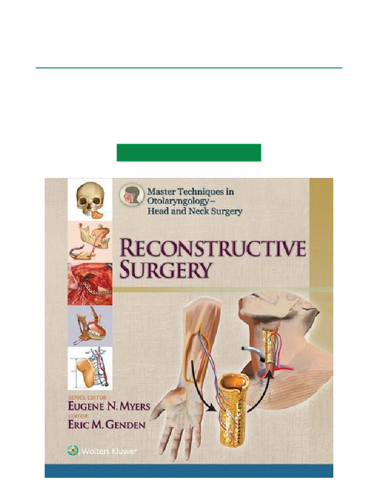 Reconstructive Techniques in Otolaryngology | PDF | Otorhinolaryngology ...