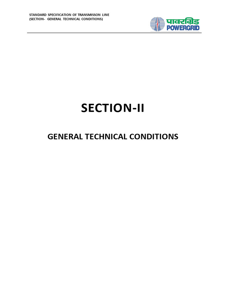 02 - 1 Section II General Tehnical Conditions, Rev-3 (Nov'2024) | PDF ...