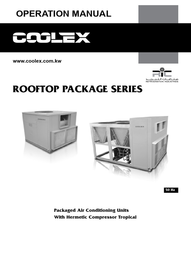 Rooftop AC Unit Operation Manual | PDF | Belt (Mechanical) | Fuse (Electrical)