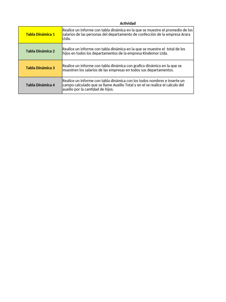 Tablas Dinámicas Enmanuel Dias 136556 | PDF | Software de la aplicacion ...