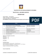 Guru Nanak Institute of Management Studies MATUNGA, MUMBAI 400 019. Session Plan