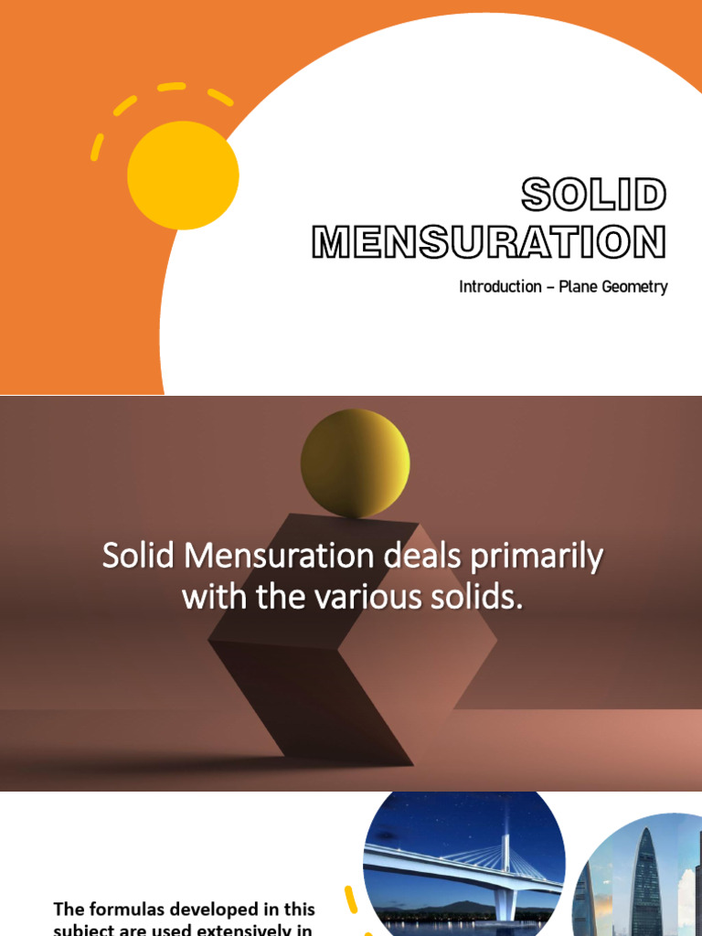 Solid Mensuration in Engineering | PDF | Triangle | Rectangle