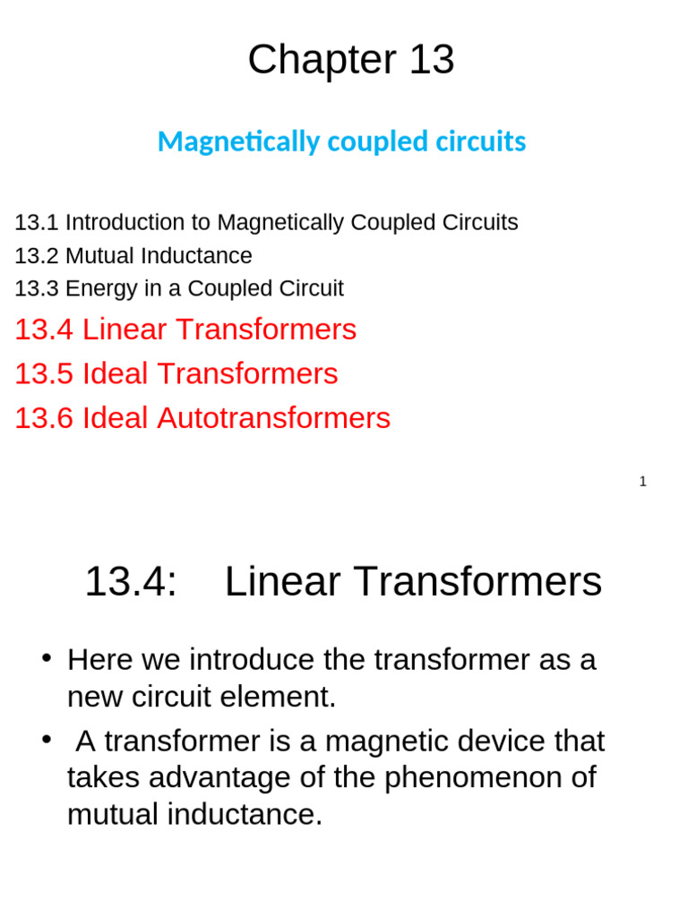Magnetically Coupled Circuits Overview | PDF