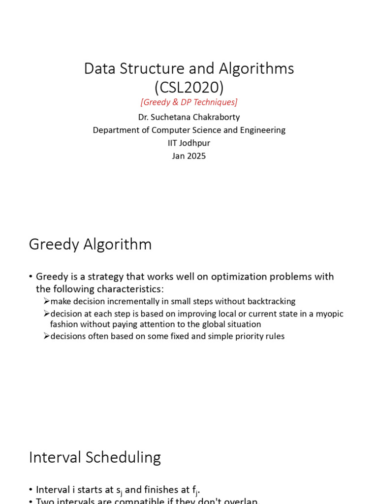 Greedy vs DP in Interval Scheduling | PDF | Matrix (Mathematics ...