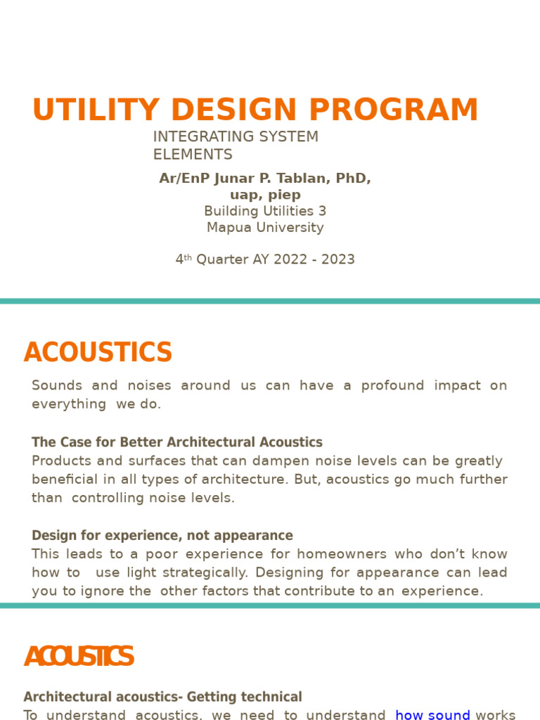 Utility Design Program Overview | PDF | Lighting | Ventilation ...