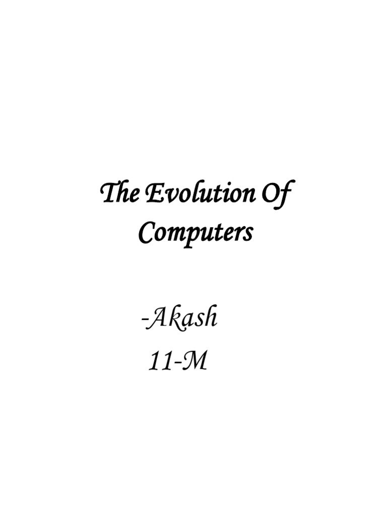 The Evolution of Computers | PDF | Calculator | Mathematics