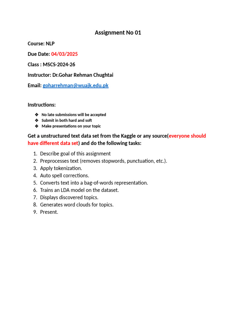 Assignment No 01-1 | PDF