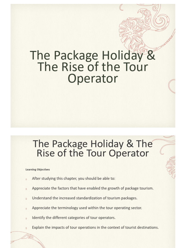The Evolution of Package Holidays | PDF | Tourism | Resort