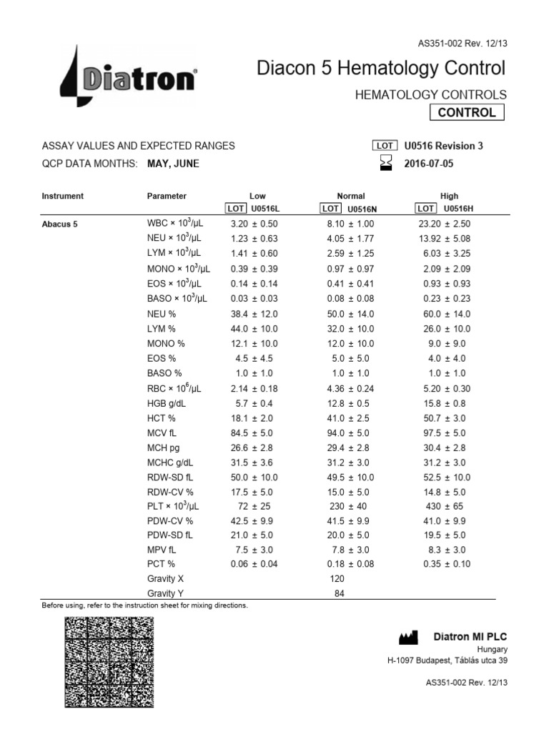 Diatron U0516 With Barcodes-Rev3 | PDF