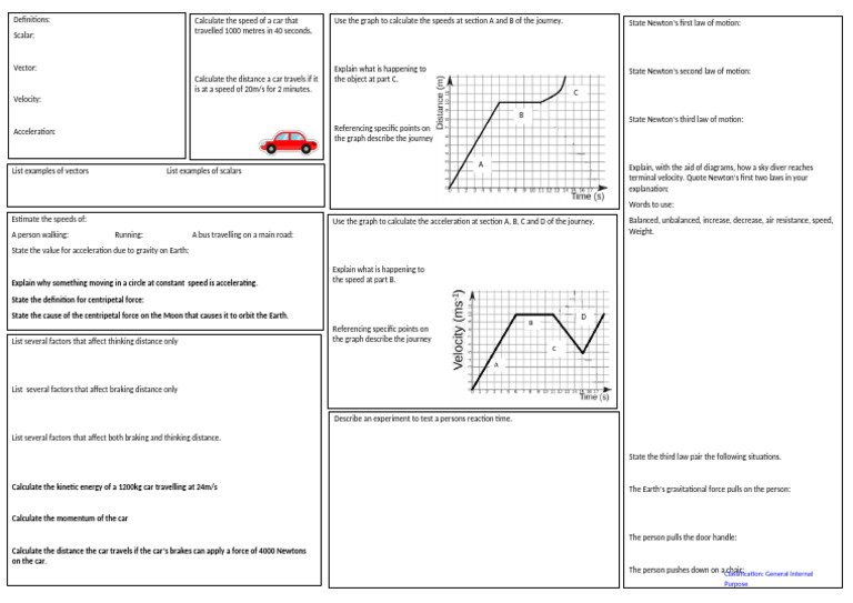 Physics Concepts: Scalars, Vectors, Motion | PDF | Force | Acceleration