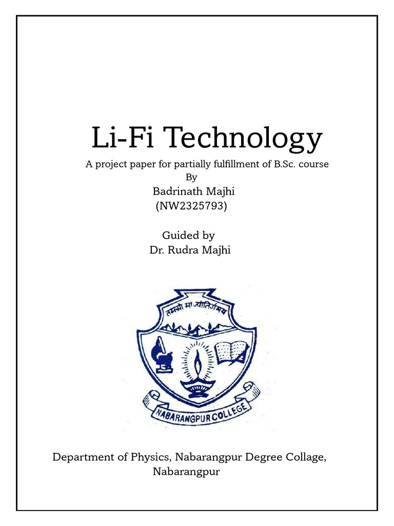 Li-Fi Technology Project Overview | PDF