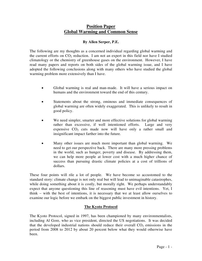 Rethinking Global Warming Solutions | PDF | Kyoto Protocol | Global Warming