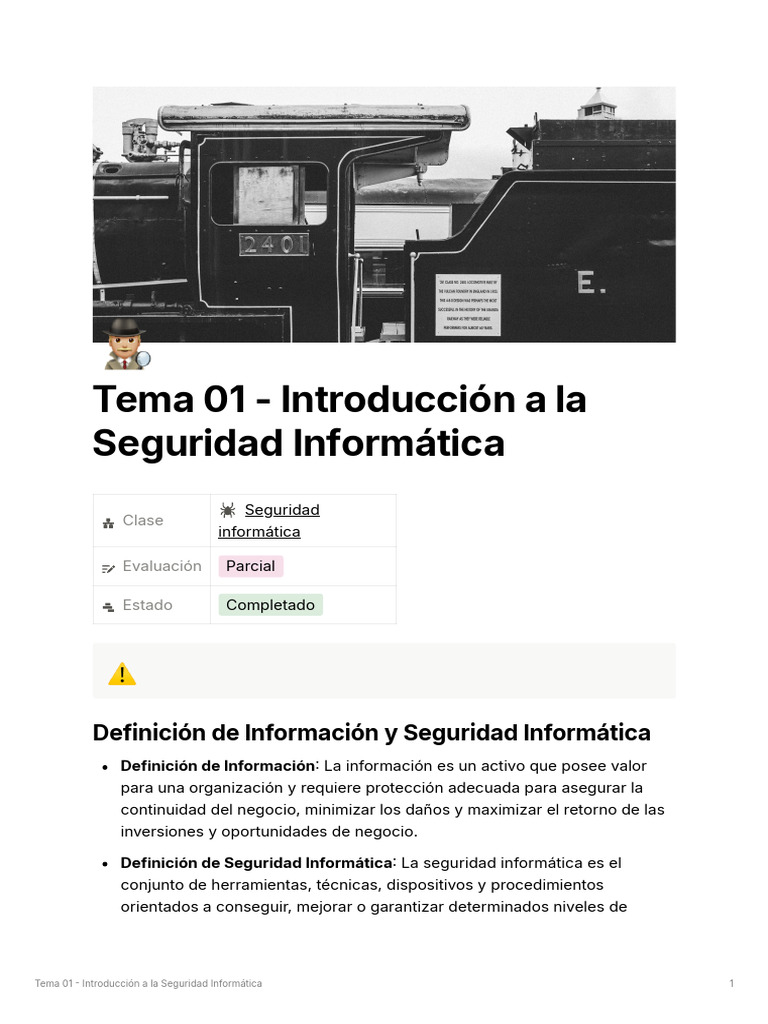 Tema 01 - Introduccin A La Seguridad Informtica | PDF | La seguridad ...