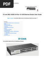 D Link DES 3028 Manual | PDF | Network Switch | Networking