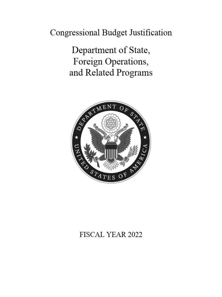 FY 2022 State USAID Congressional Budget Justification | PDF | United ...