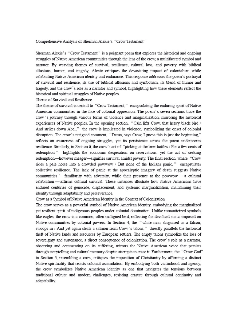 Analysis of Alexie's 