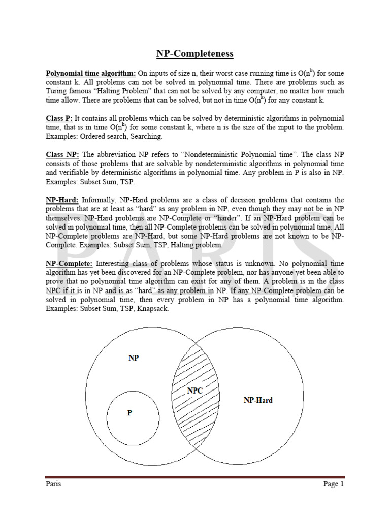 NP-Complete Problems Explained | PDF
