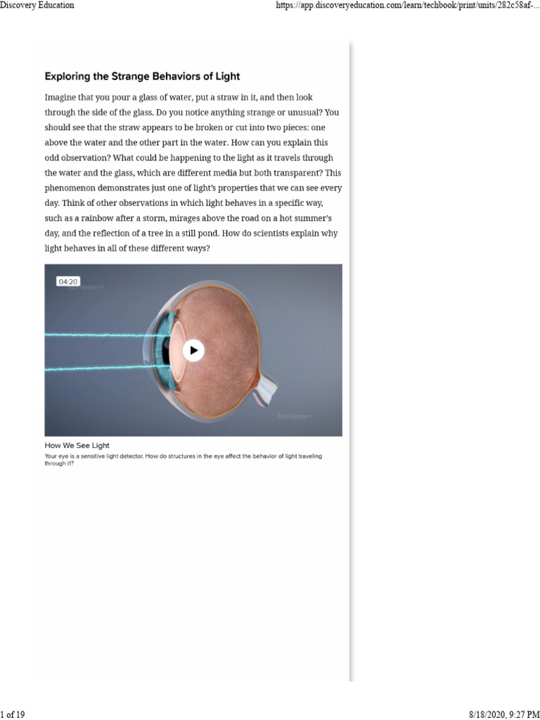Wave Behavior and Light Properties | PDF | Radiation | Physical Sciences