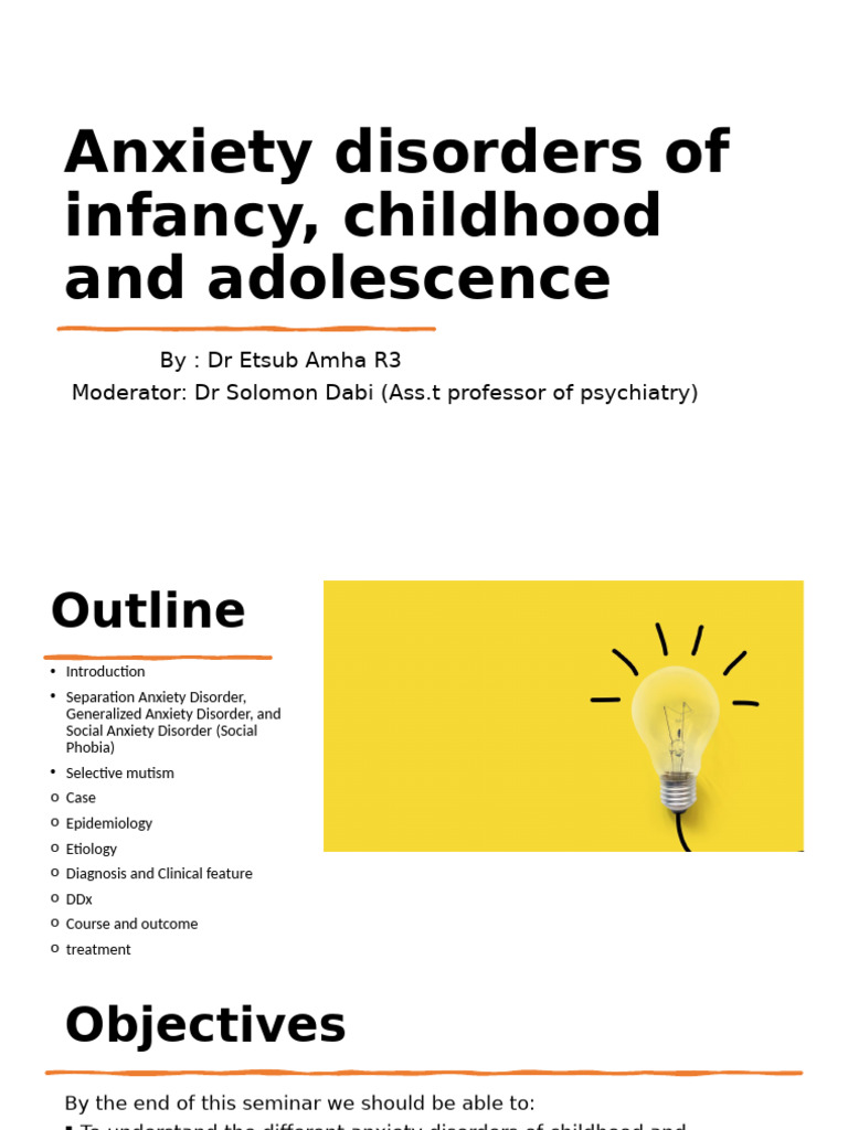 Anxiety Disorder of Childhood | PDF | Anxiety Disorder | Anxiety
