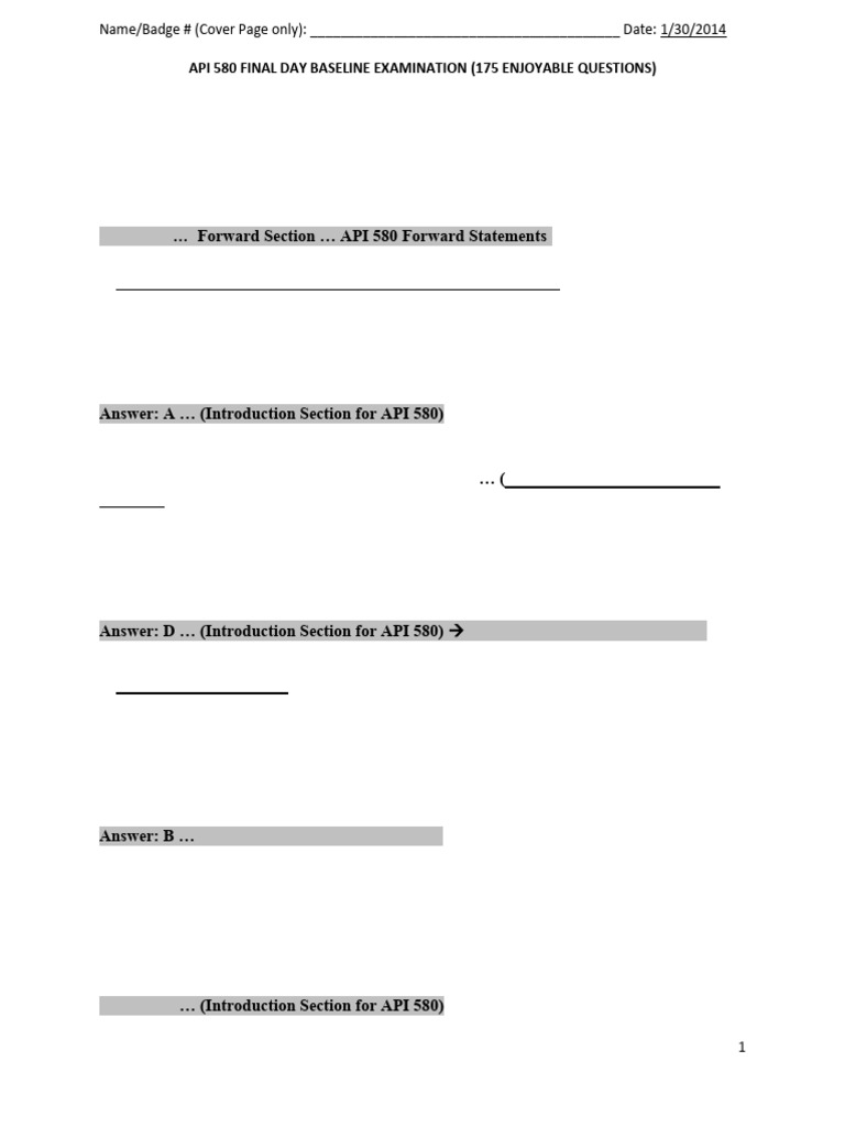 API 580 RBI Exam: 175 Questions Guide | PDF | Risk | Risk Management