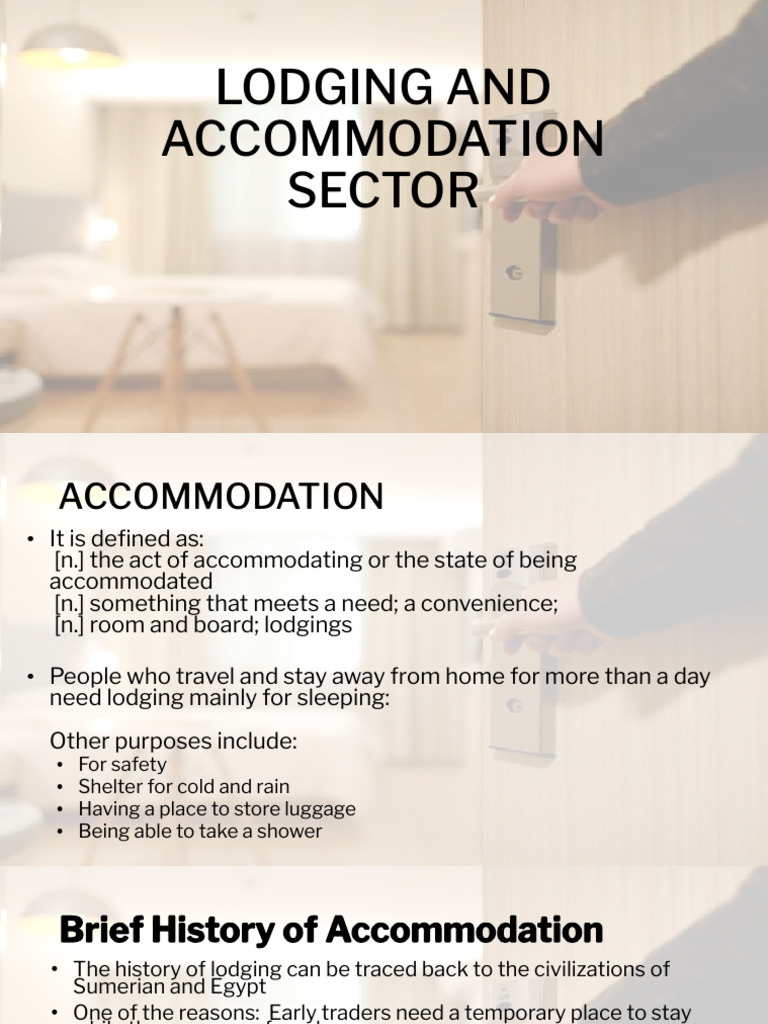 Overview of Lodging and Accommodation Types | PDF | Hotel | Resort