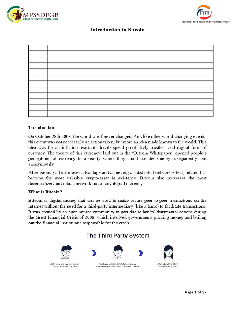 Understanding Bitcoin: A Comprehensive Guide | PDF | Bitcoin ...
