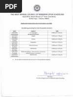 HS Exam Routine 2026 - West Bengal | PDF