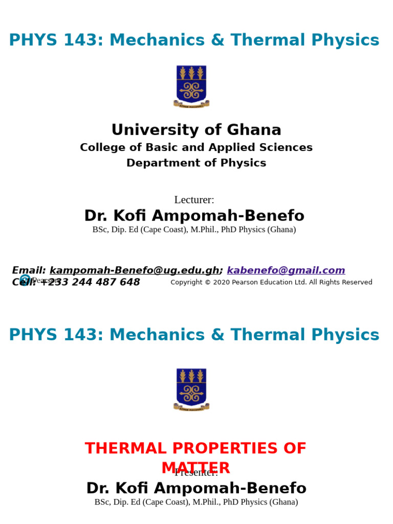 Thermal Properties of Matter Explained | PDF | Gases | Mole (Unit)